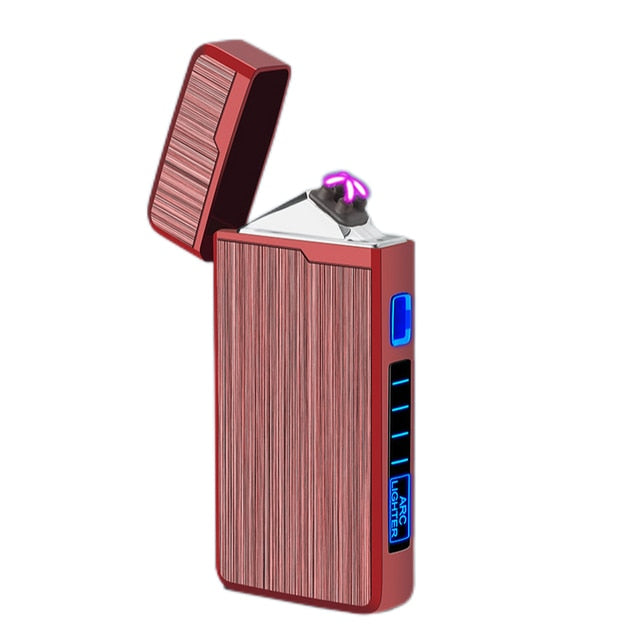 Metal Outdoor Electric Windproof Double Arc Lighter - Touch Induction Lighter