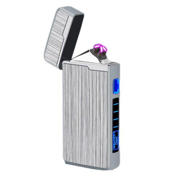 Metal Outdoor Electric Windproof Double Arc Lighter - Touch Induction Lighter