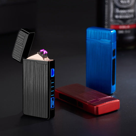 Metal Outdoor Electric Windproof Double Arc Lighter - Touch Induction Lighter